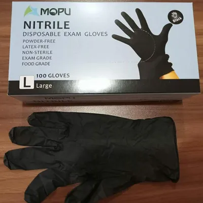 MOPU GLOVES NITRILE BLACK L