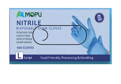 MOPU GLOVES NITRILE BLUE L