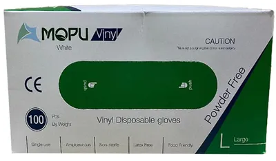 MOPU GLOVES VINYL CLEAR L